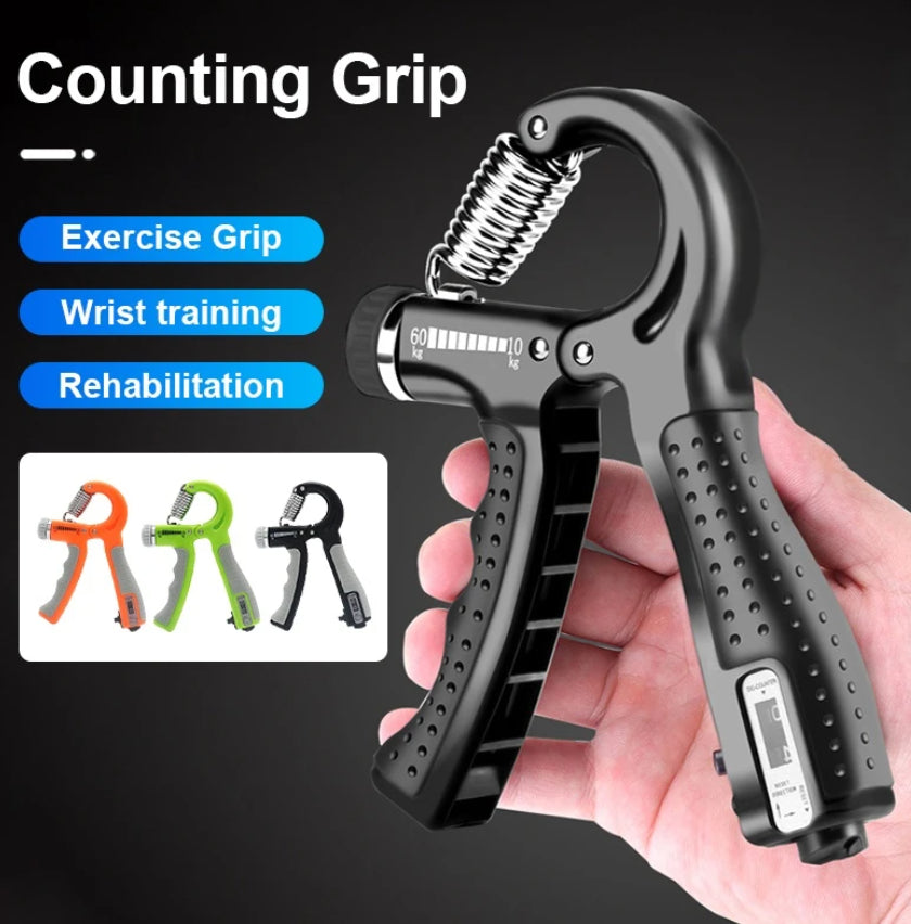 Hand Gripper Adjustable Resistance Counter Strength Training Exercise Fitness Tool For Muscle