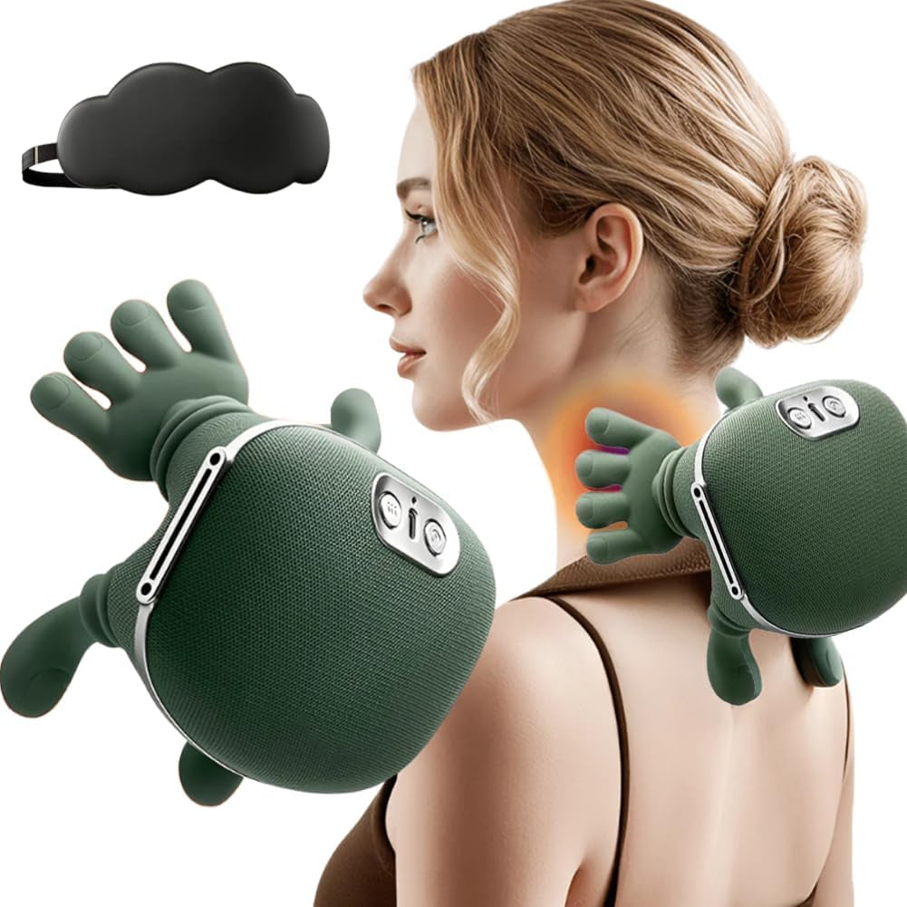 Heated 3 Level Deep Tissue Massager Shoulder Neck Body Relaxation Therapy Machine