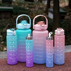 Motivational 3 Pcs Bottle Set Water Hydration Fitness Gym Sports Drinking Collection