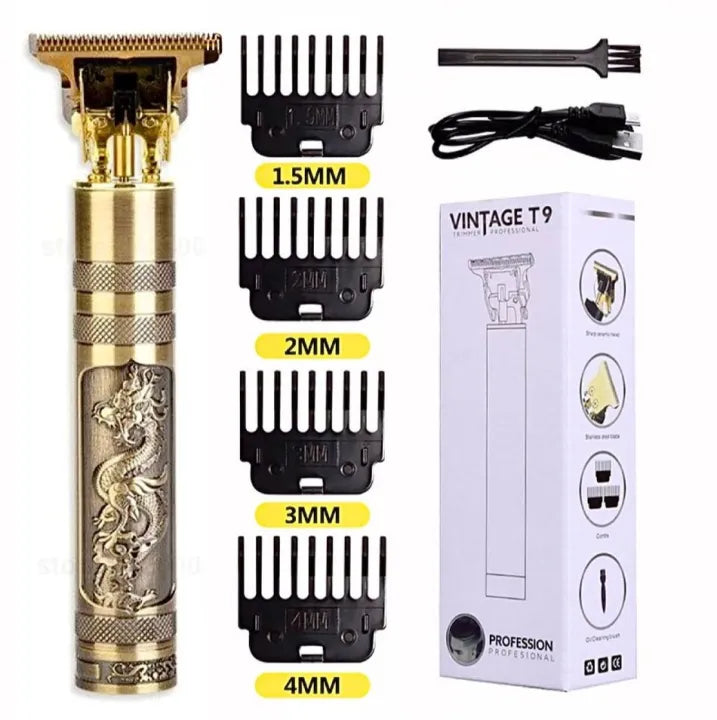 T9 Trimmer Metal Electric Hair Clipper Rechargeable Beard Shaver Grooming Device Men