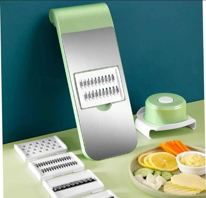 5 In 1 Vegetable Cutter Slicer Manual Chopper Multi Function Kitchen Vegetable Grater Shredder