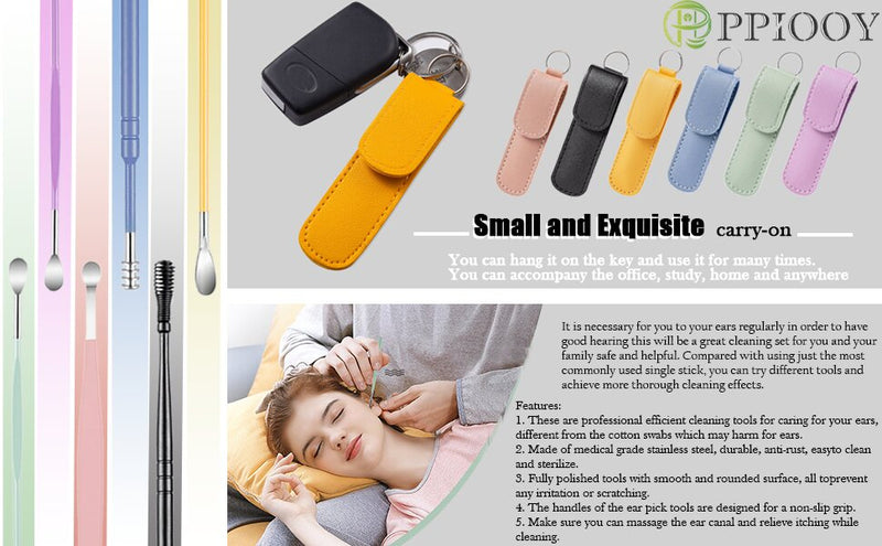 Ear Wax Cleaning Kit Ear Cleaner Set Safe Hygiene Care Accessories