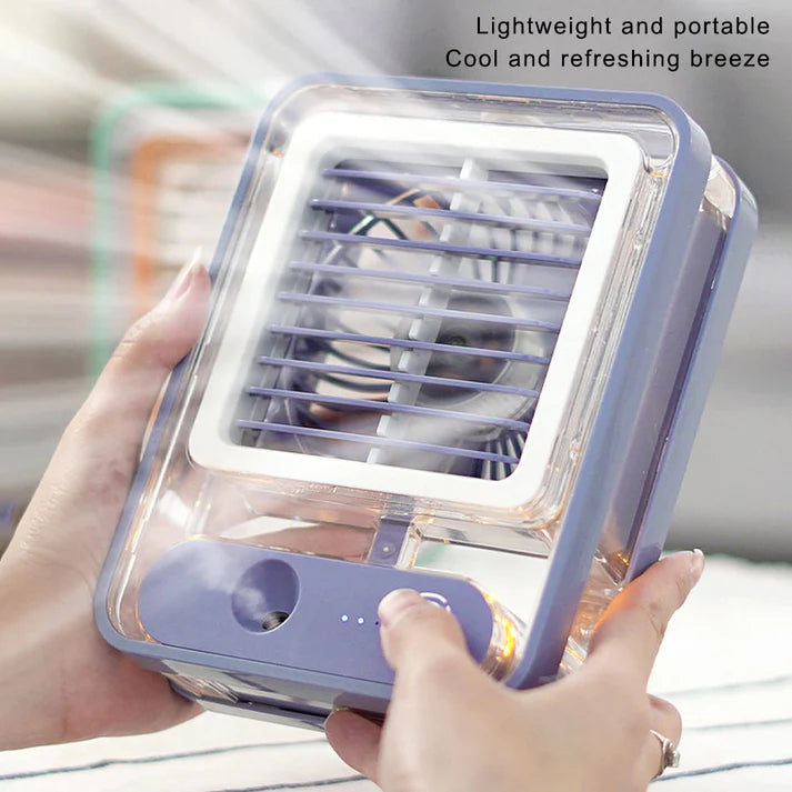 Mist Cooling Fan 10 Inch Portable Water Spray Rechargeable Mini Desk Fan For Home Office