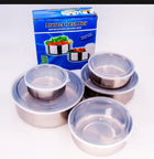Stainless Steel 5 Pcs Bowl Set Kitchen Mixing Serving Food Preparation Collection
