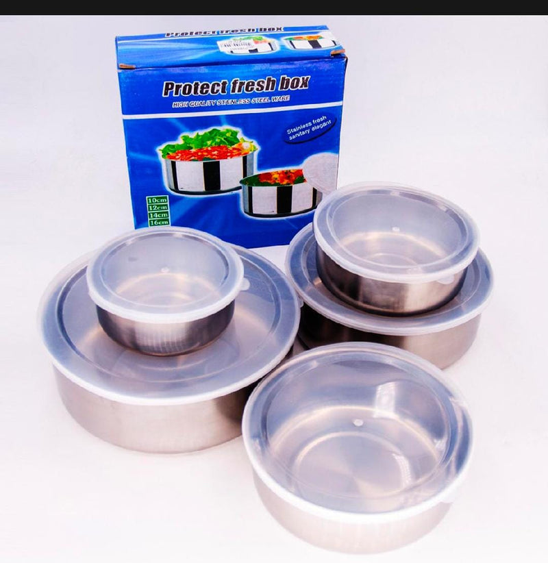 Stainless Steel 5 Pcs Bowl Set Kitchen Mixing Serving Food Preparation Collection