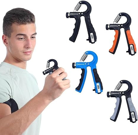 Hand Gripper Adjustable Resistance Counter Strength Training Exercise Fitness Tool For Muscle