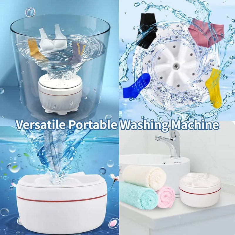 Turbine Portable Mini Washing Machine Electric Turbo Washer Laundry Cleaning Device For Clothes