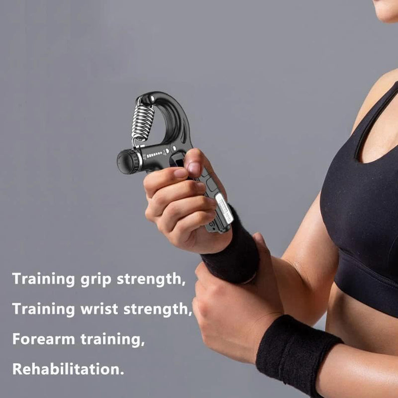 Hand Gripper Adjustable Resistance Counter Strength Training Exercise Fitness Tool For Muscle