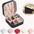 Leather Jewellery Organizer Travel Jewelry Storage Box Necklace Ring Earring Holder Case