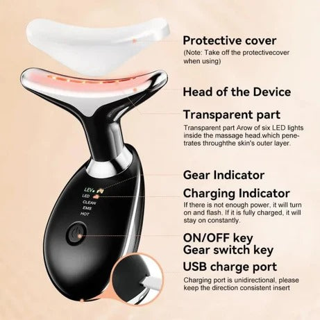 Digital Massage Face Neck Portable Facial Massager Relaxation Skin Care Beauty Therapy Device