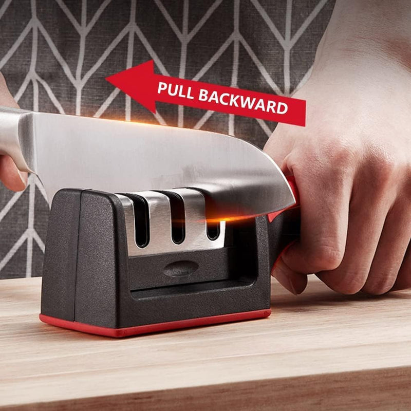 Knife Sharpener Manual Kitchen Blade Sharpening Tool Cutting Performance Improvement Accessory