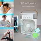 Mist Cooling Fan 10 Inch Portable Water Spray Rechargeable Mini Desk Fan For Home Office