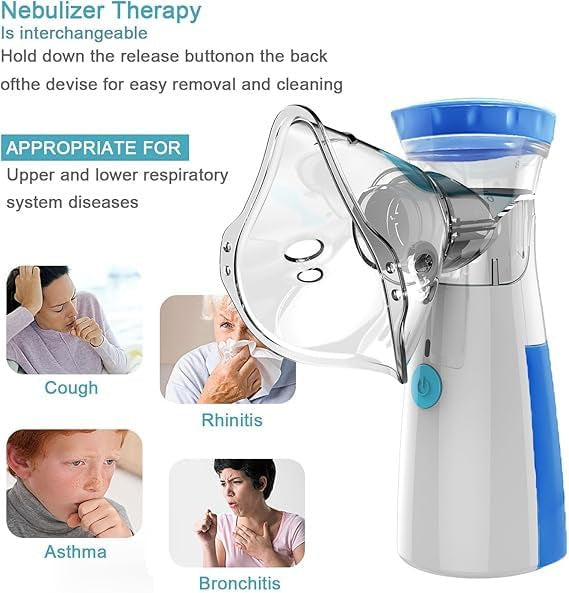 Portable Nebulizer Machine Electric Mesh Inhaler Device For Kids Adults Respiratory Care