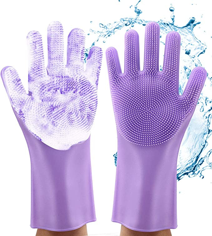 Silicone Gloves Reusable Kitchen Cleaning Washing Dishes Protective Household Gloves