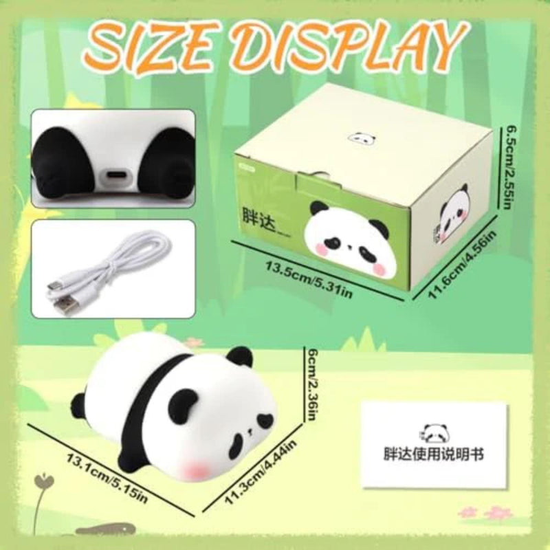 Silicone Rechargeable Panda Lamp LED Night Light Bedroom Kids Home Decoration