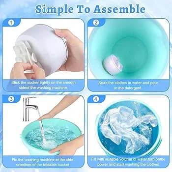 Turbine Portable Mini Washing Machine Electric Turbo Washer Laundry Cleaning Device For Clothes