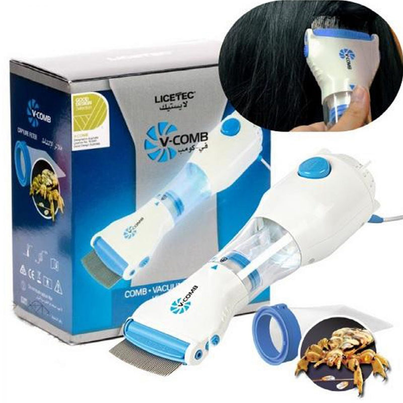 V Comb Electric Anti Lice Removal Device For Kids Adults Head Nits Cleaning Grooming Tool