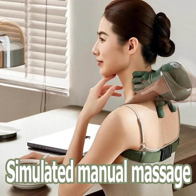 Heated 3 Level Deep Tissue Massager Shoulder Neck Body Relaxation Therapy Machine