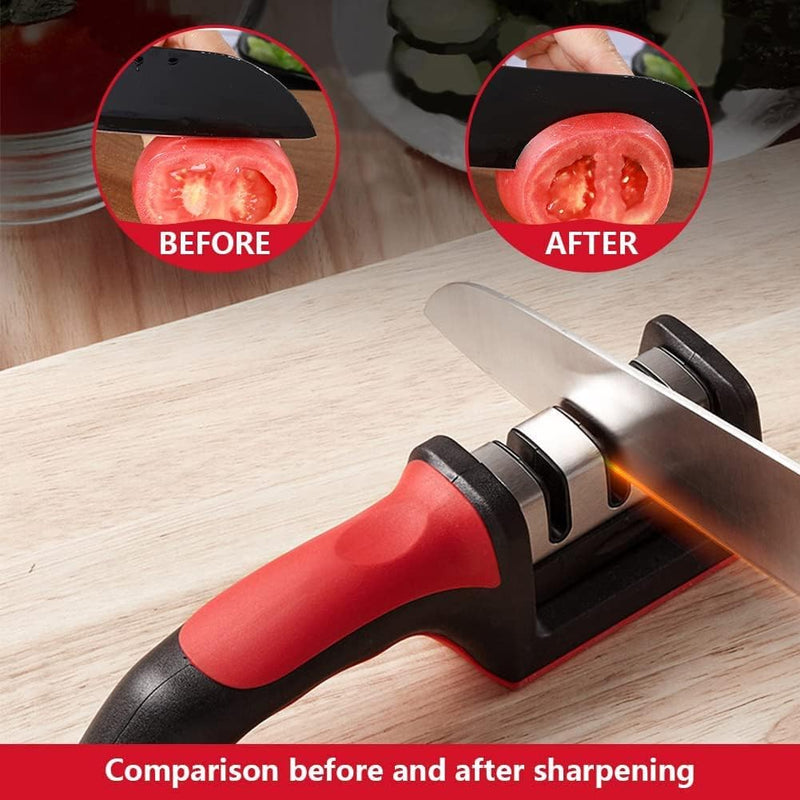 Knife Sharpener Manual Kitchen Blade Sharpening Tool Cutting Performance Improvement Accessory