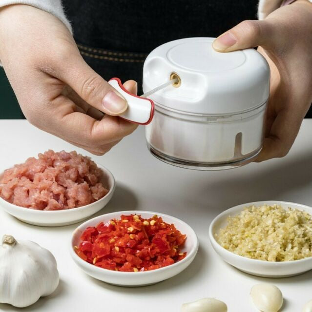 Mini Chopper Manual Food Cutter Vegetable Slicer Kitchen Preparation Accessory