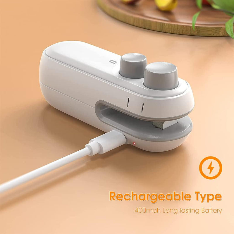 Mini Sealer Rechargeable Heat Sealing Machine Food Bag Storage Freshness Preservation Tool