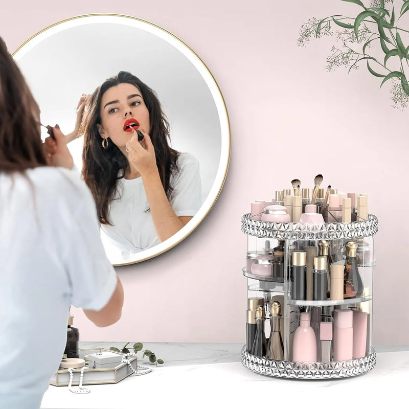 360 Rotating Cosmetic Organizer Makeup Storage Box