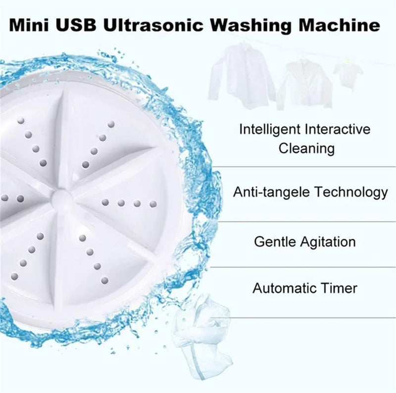 Turbine Portable Mini Washing Machine Electric Turbo Washer Laundry Cleaning Device For Clothes