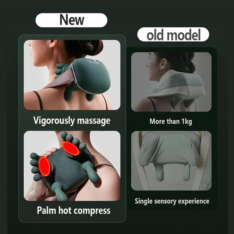 Heated 3 Level Deep Tissue Massager Shoulder Neck Body Relaxation Therapy Machine
