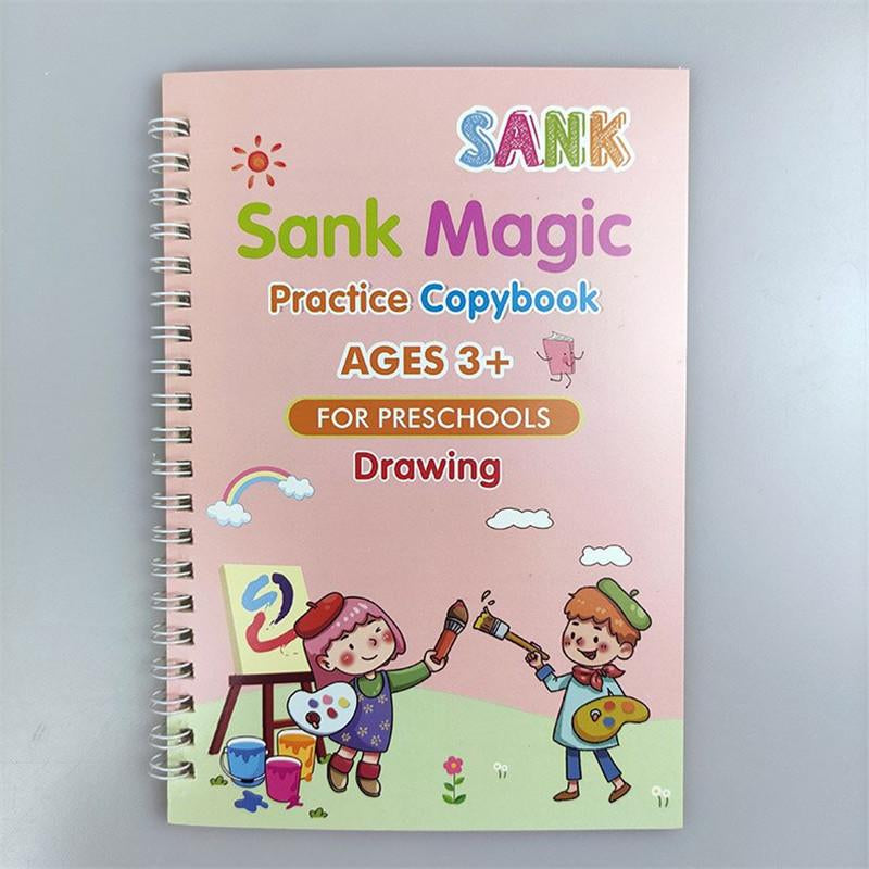 4 Sank Magic Book Pen Refills Creative Learning Writing Practice Book Kids