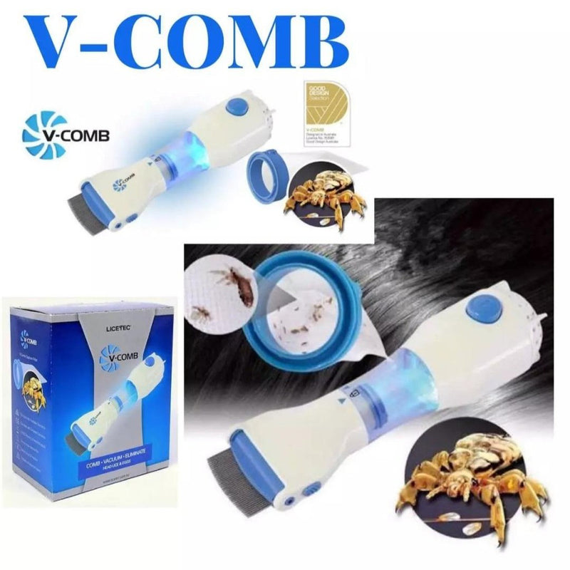 V Comb Electric Anti Lice Removal Device For Kids Adults Head Nits Cleaning Grooming Tool