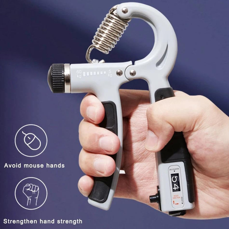 Hand Gripper Adjustable Resistance Counter Strength Training Exercise Fitness Tool For Muscle
