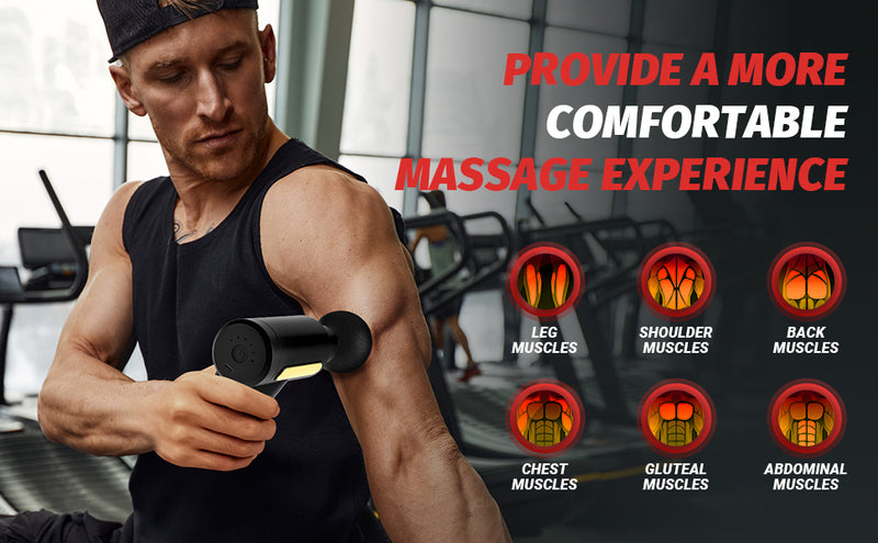 5 In 1 Massage Gun Deep Tissue Muscle Relaxation Therapy Body Recovery Fitness Device