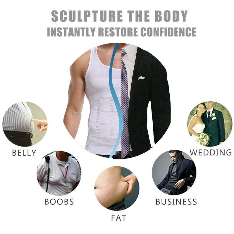 Slim Vest Body Shaper Men Compression Waist Slimming Fitness Support Garment