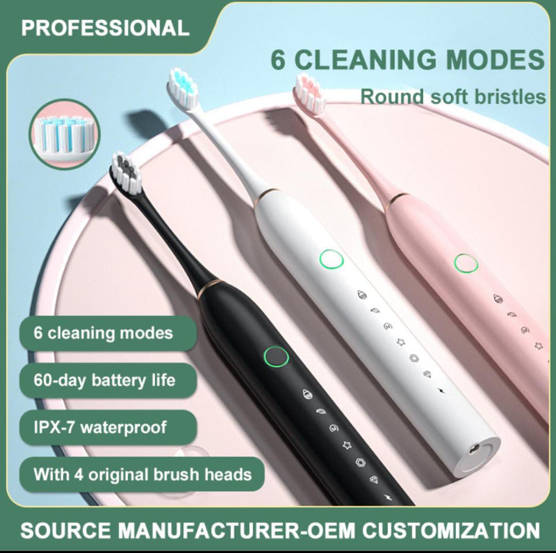 Electric Toothbrush Rechargeable Dental Cleaning Oral Care Teeth Whitening Device
