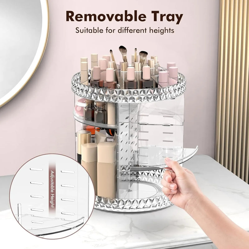 360 Rotating Cosmetic Organizer Makeup Storage Box