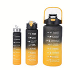 Motivational 3 Pcs Bottle Set Water Hydration Fitness Gym Sports Drinking Collection